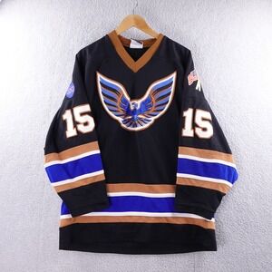 Vintage K1 Sportswear Phoenix Firebirds Hockey Jersey Black Mens M Made in USA
